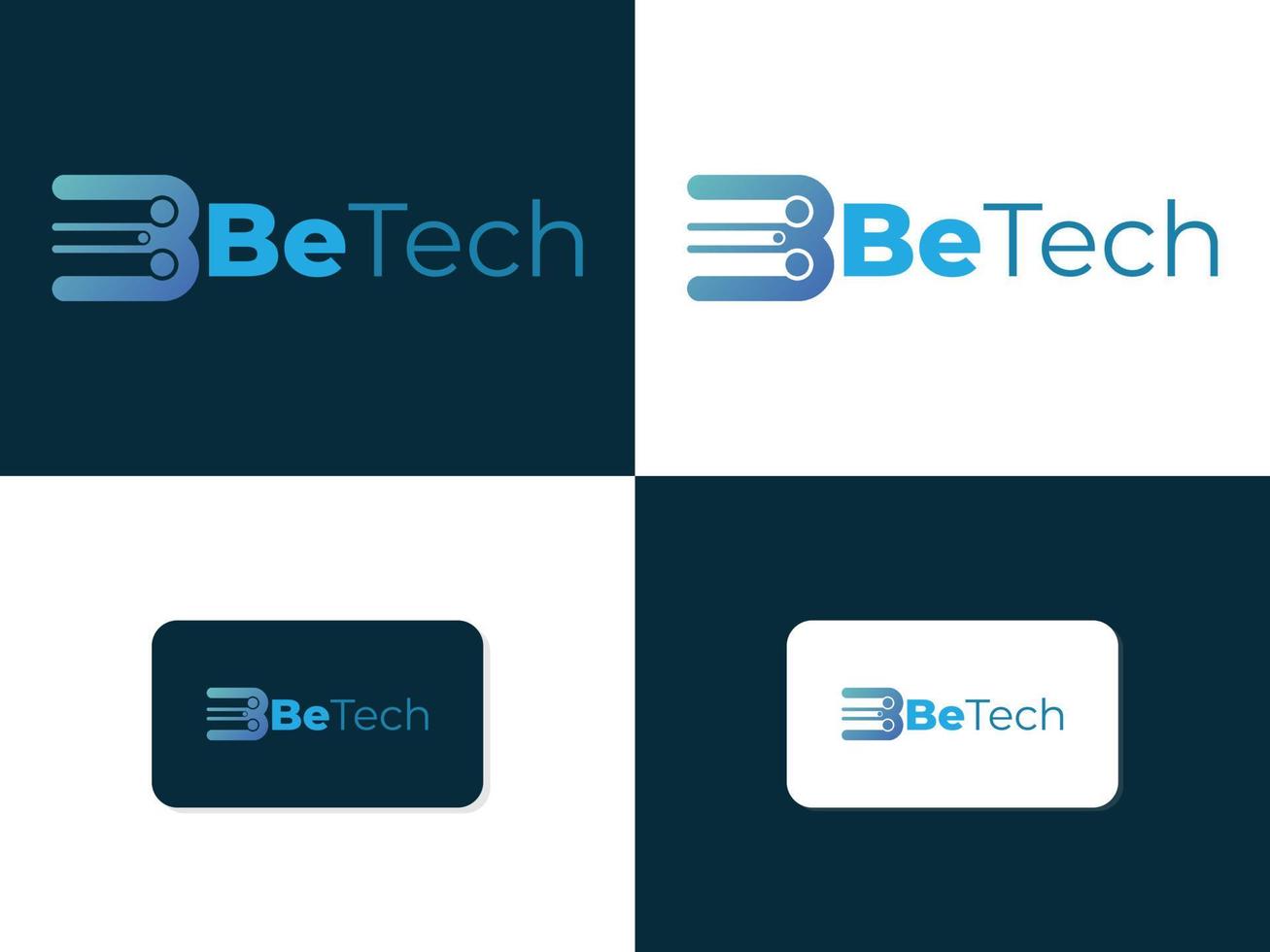 logotipo y tecnología de la letra b vector