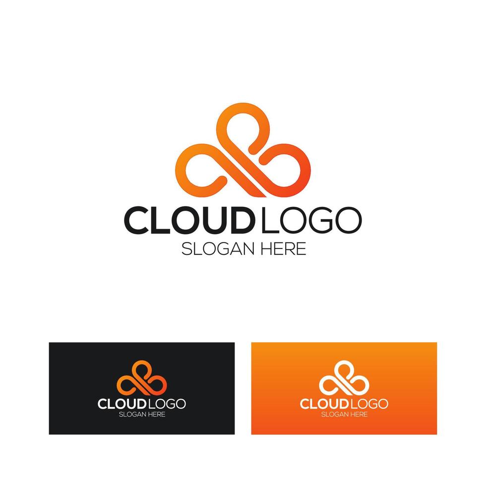 icono de logotipo de nube vector