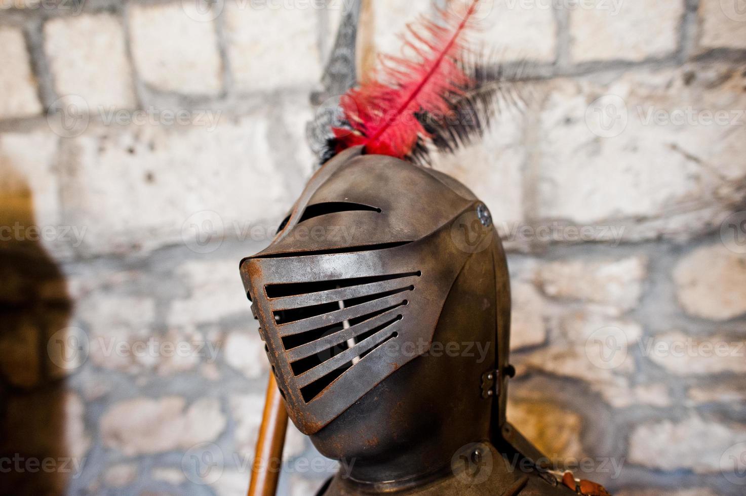 Knight's armour as a part of an exhebition in museum. photo
