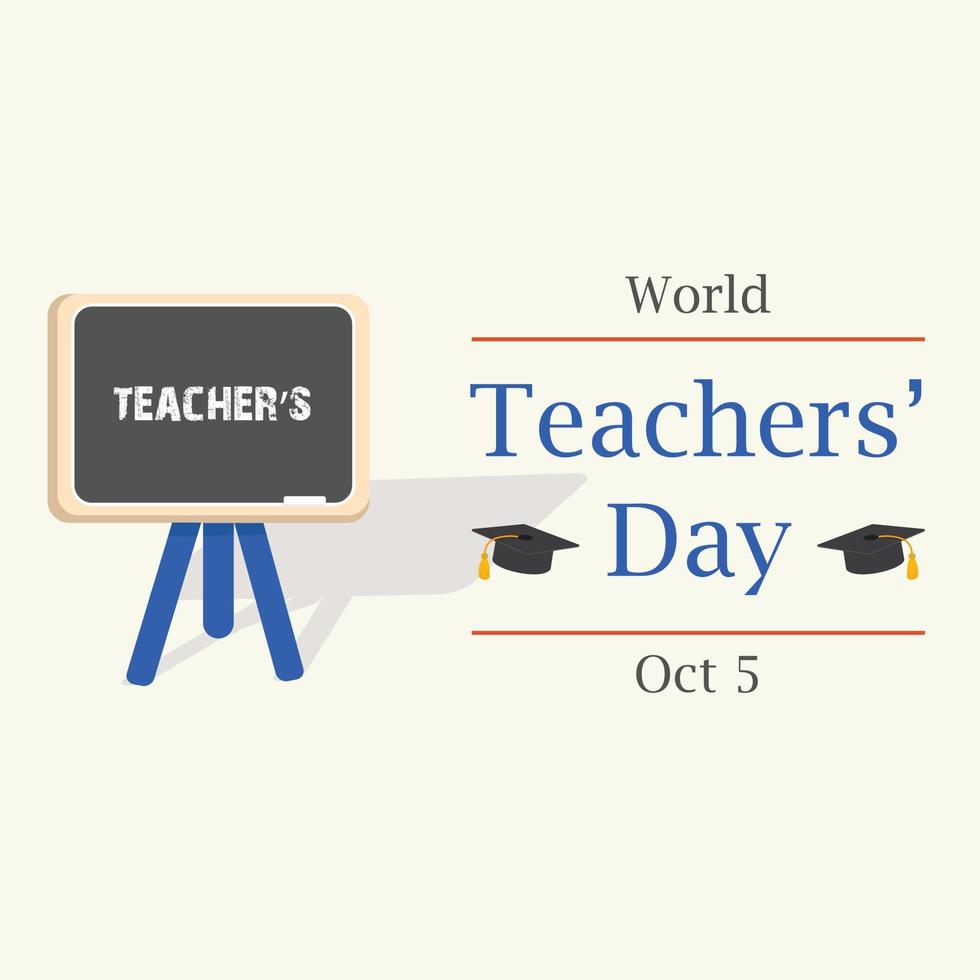 World Teacher's Day, Social media post Design. 05 October. vector