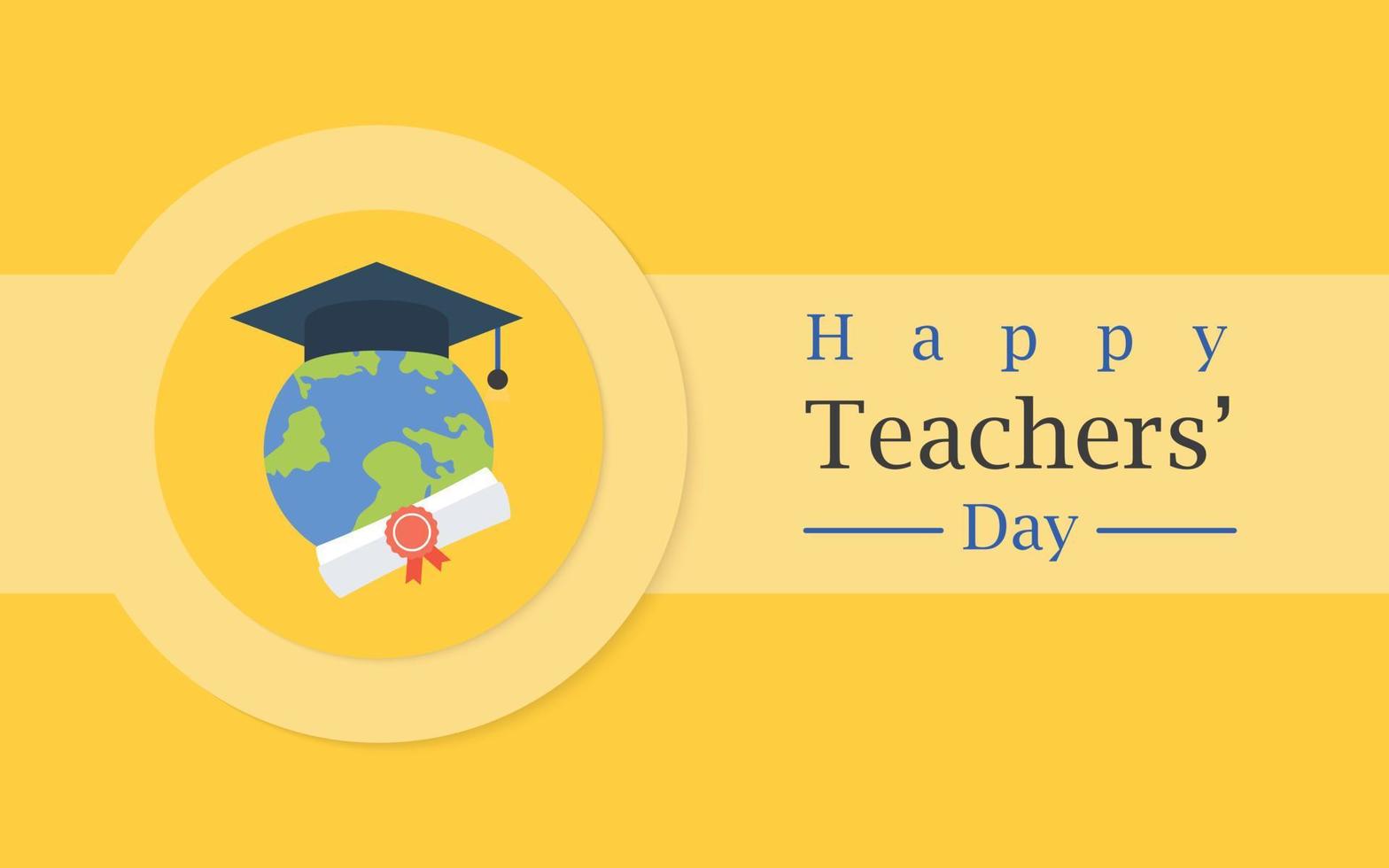 Happy Teacher's Day, Celebrating Teacher's Day. Social media post design. vector