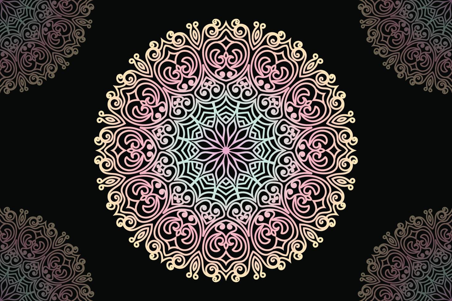 diseño de mandalas diseño de patrón de mandala ornamental vectorial. vector