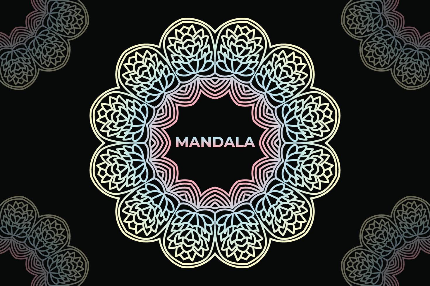 diseño de fondo de mandala abstracto. diseño de patrón de mandala de marco. vector