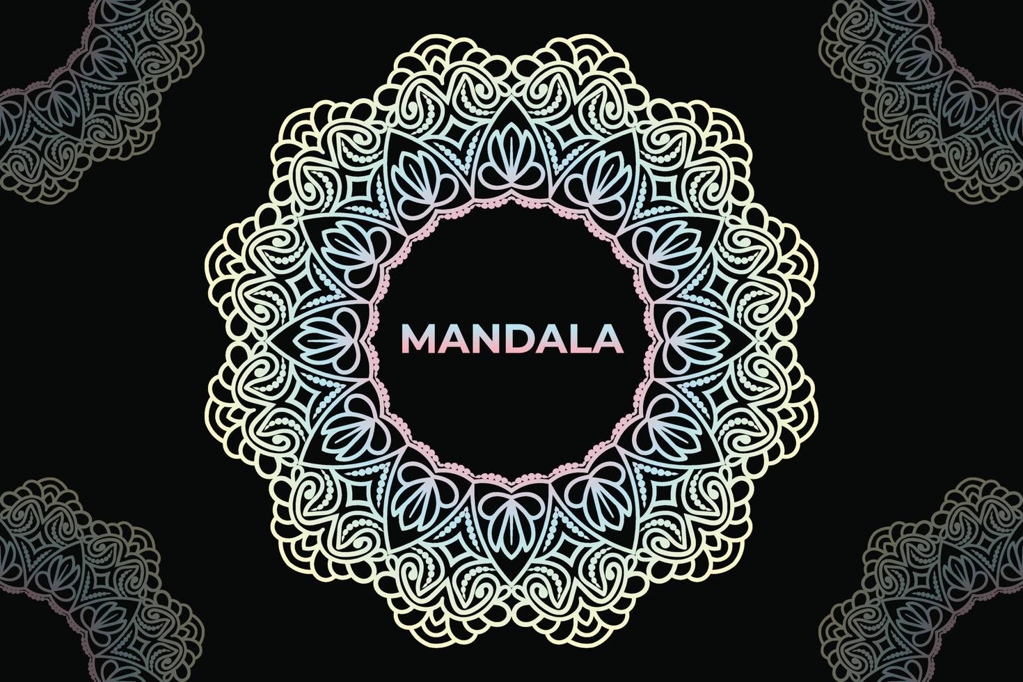 Abstract mandala background design. Frame mandala pattern design. vector