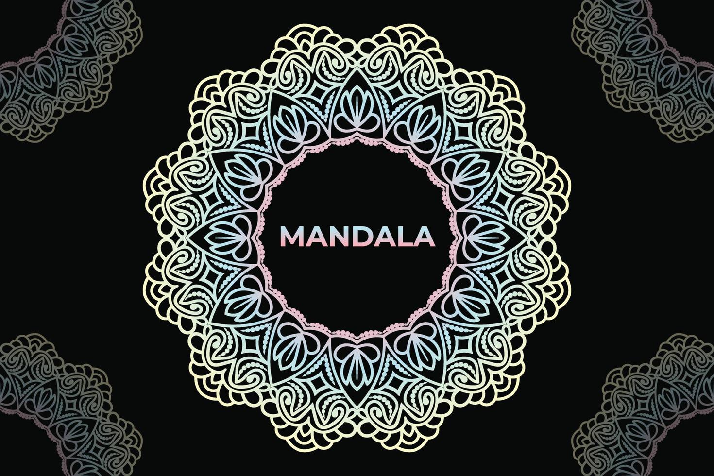 diseño de fondo de mandala abstracto. diseño de patrón de mandala de marco. vector