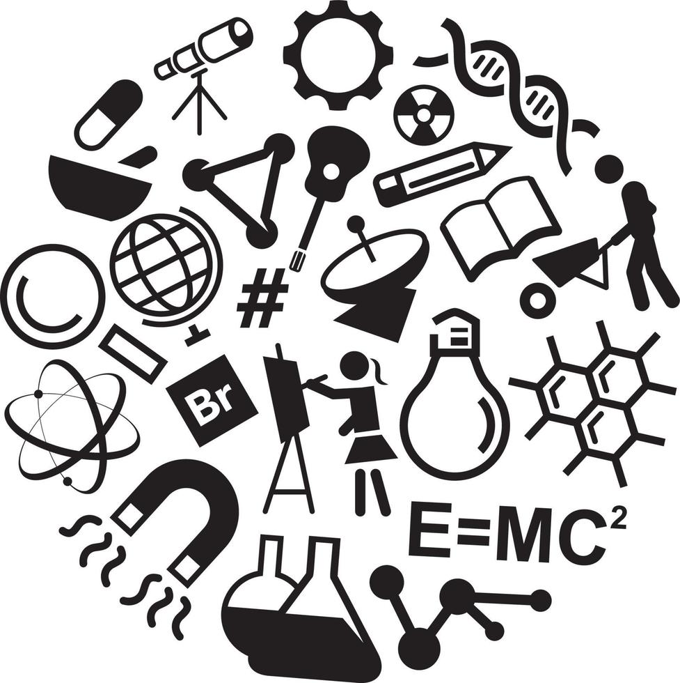 icono del paquete de ciencia para todas las edades vector