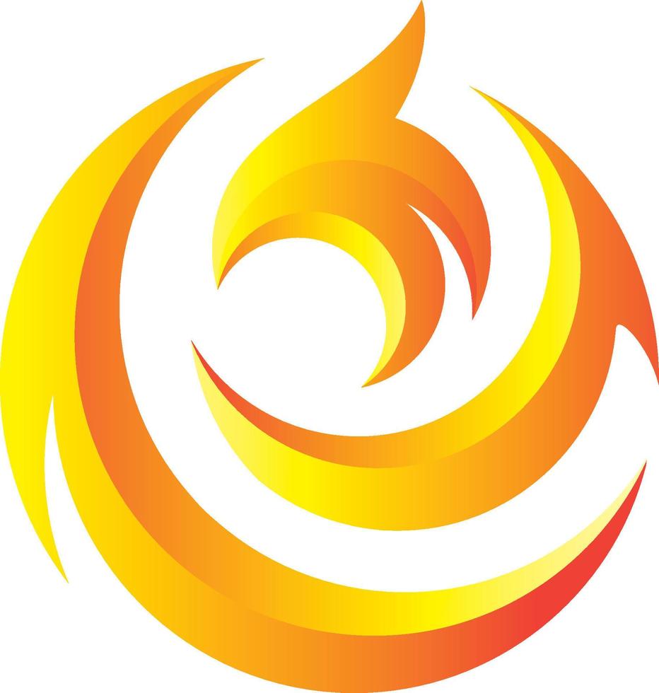 A circular movement abstract forming a phoenix vector