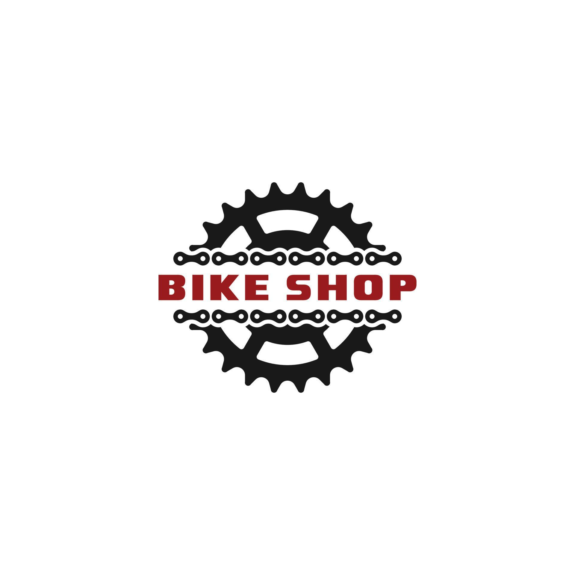 bike shop logo template vector, icon in white background 10493485