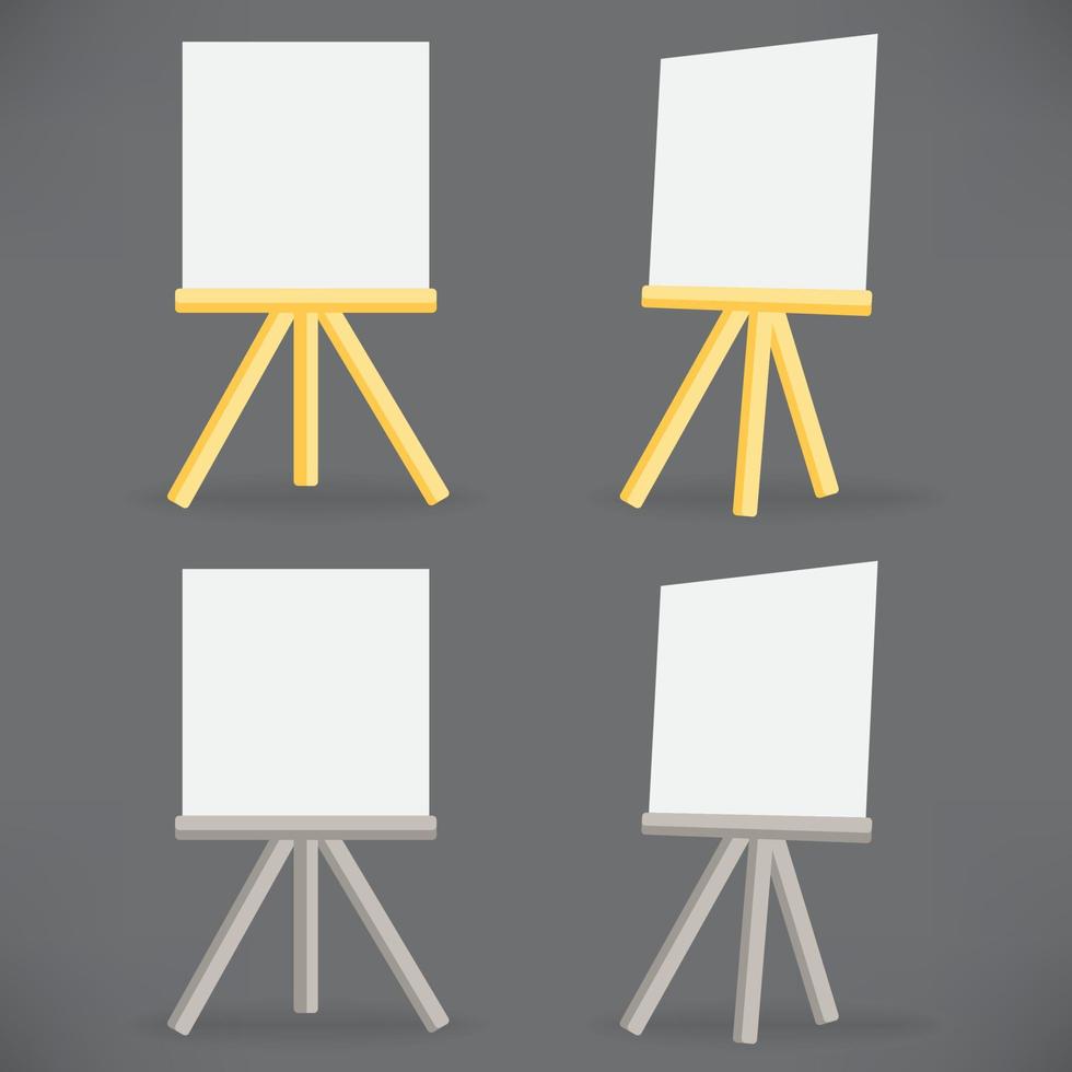 vector wooden easel drawing board