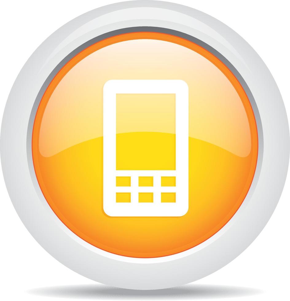 icon button mobile phone isolated on white background vector