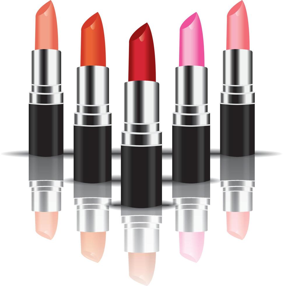 vector colorful lipstick perspactive