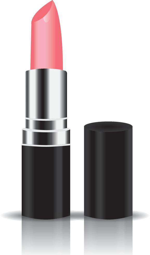 vector de lápiz labial rosa claro