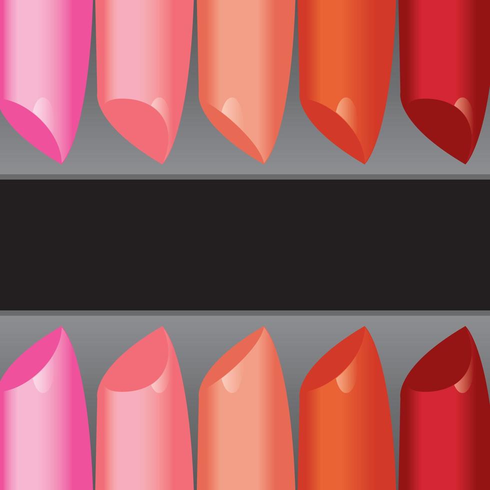 vector colorful lipstick perspactive
