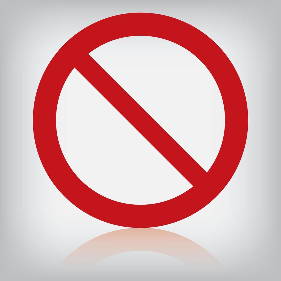 vector sign forbidden isolated