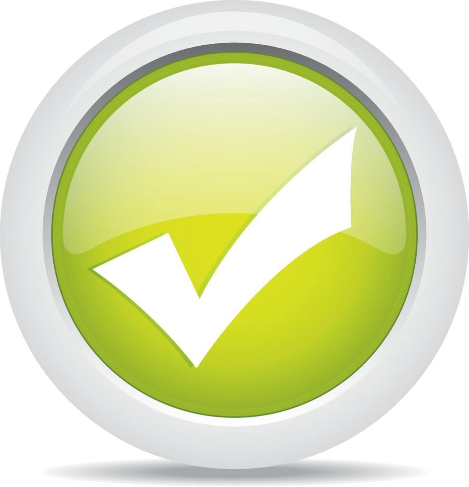 icon button valid isolated on white background vector