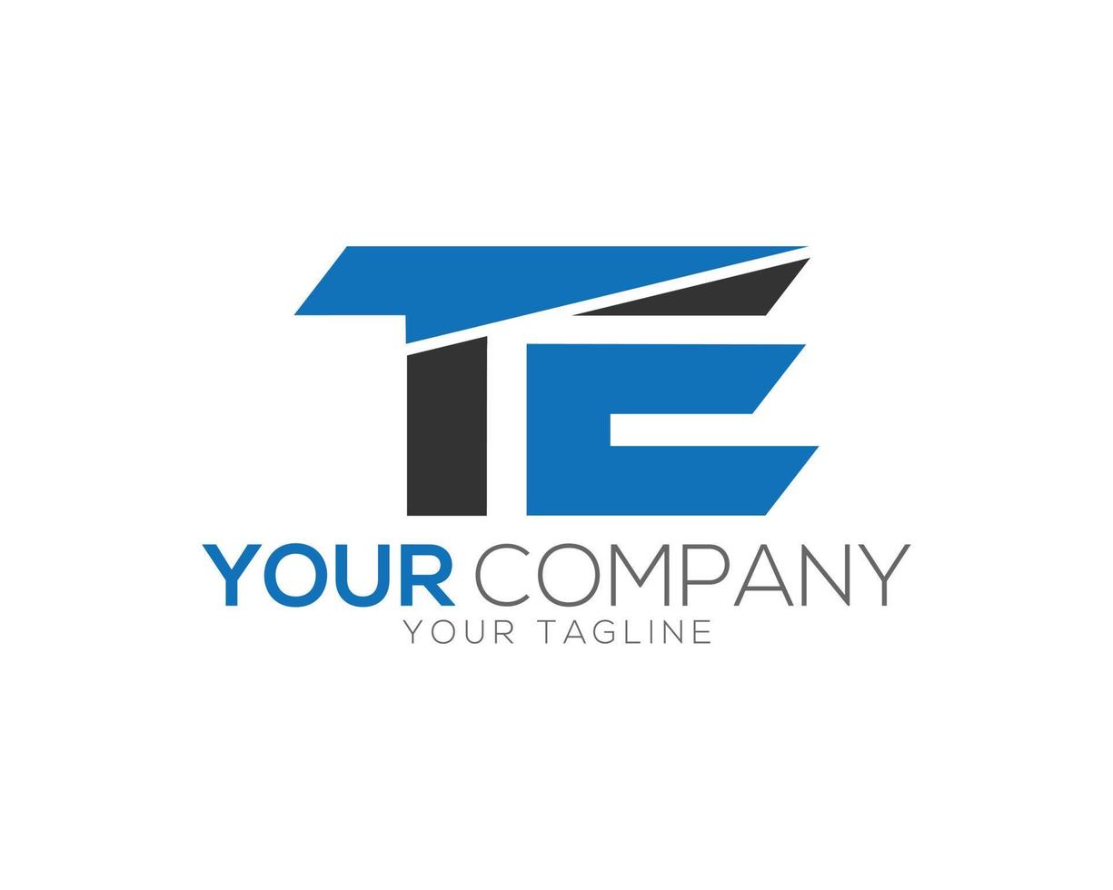 Flat Logo Icon Design TE Letter Modern Vector Concept illustration.