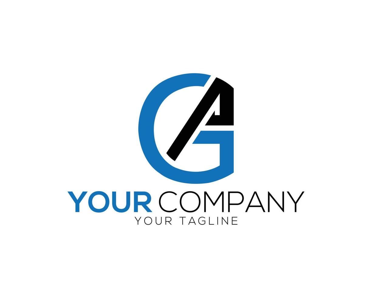 Unique Letter GA And AG Logo Design Creative Vector Symbol illustration.