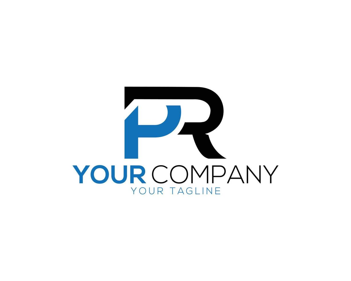 Letter PR Creative Logo Icon Design Vector Symbol illustration.