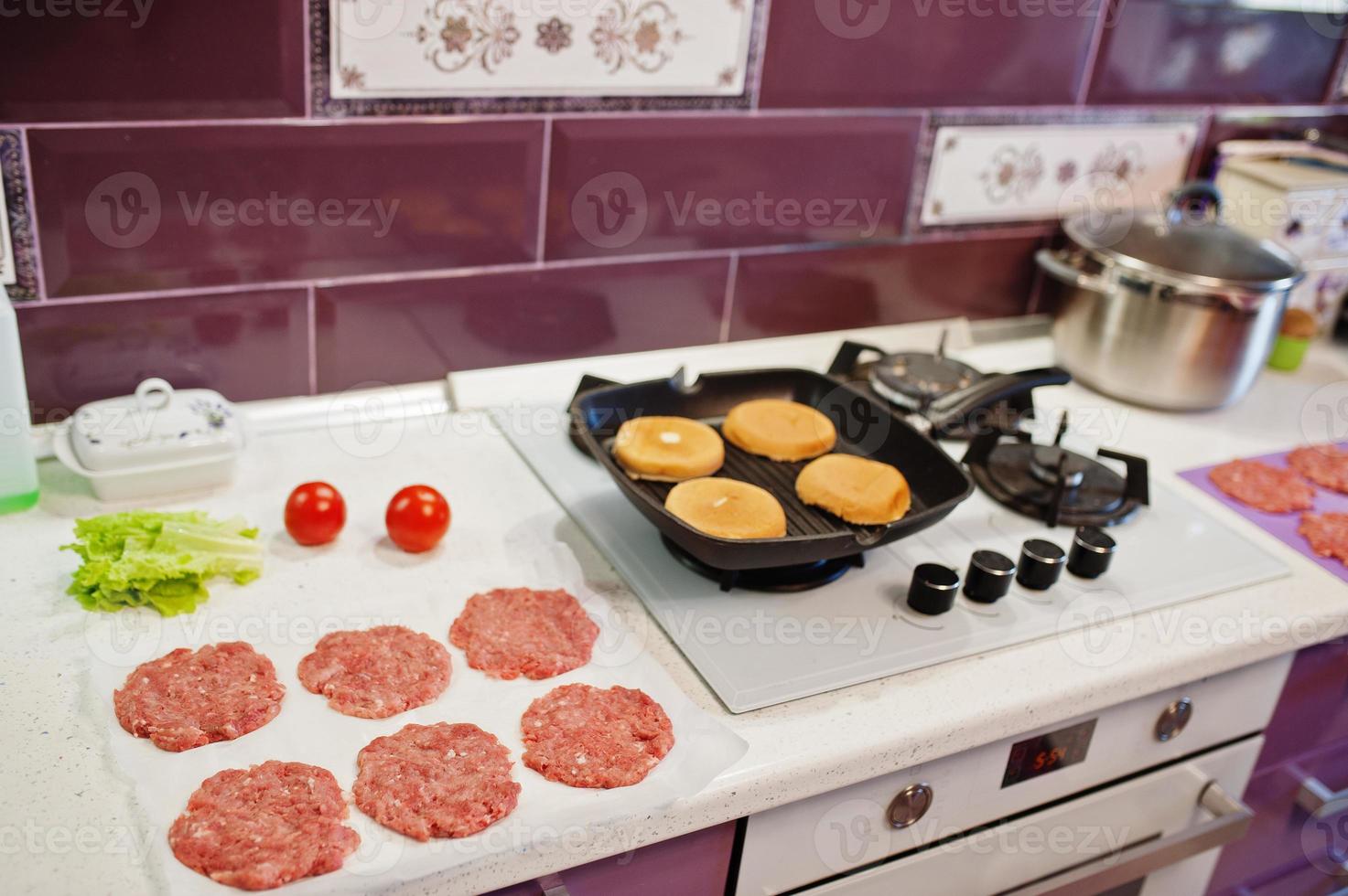 cooking at kitchen photo