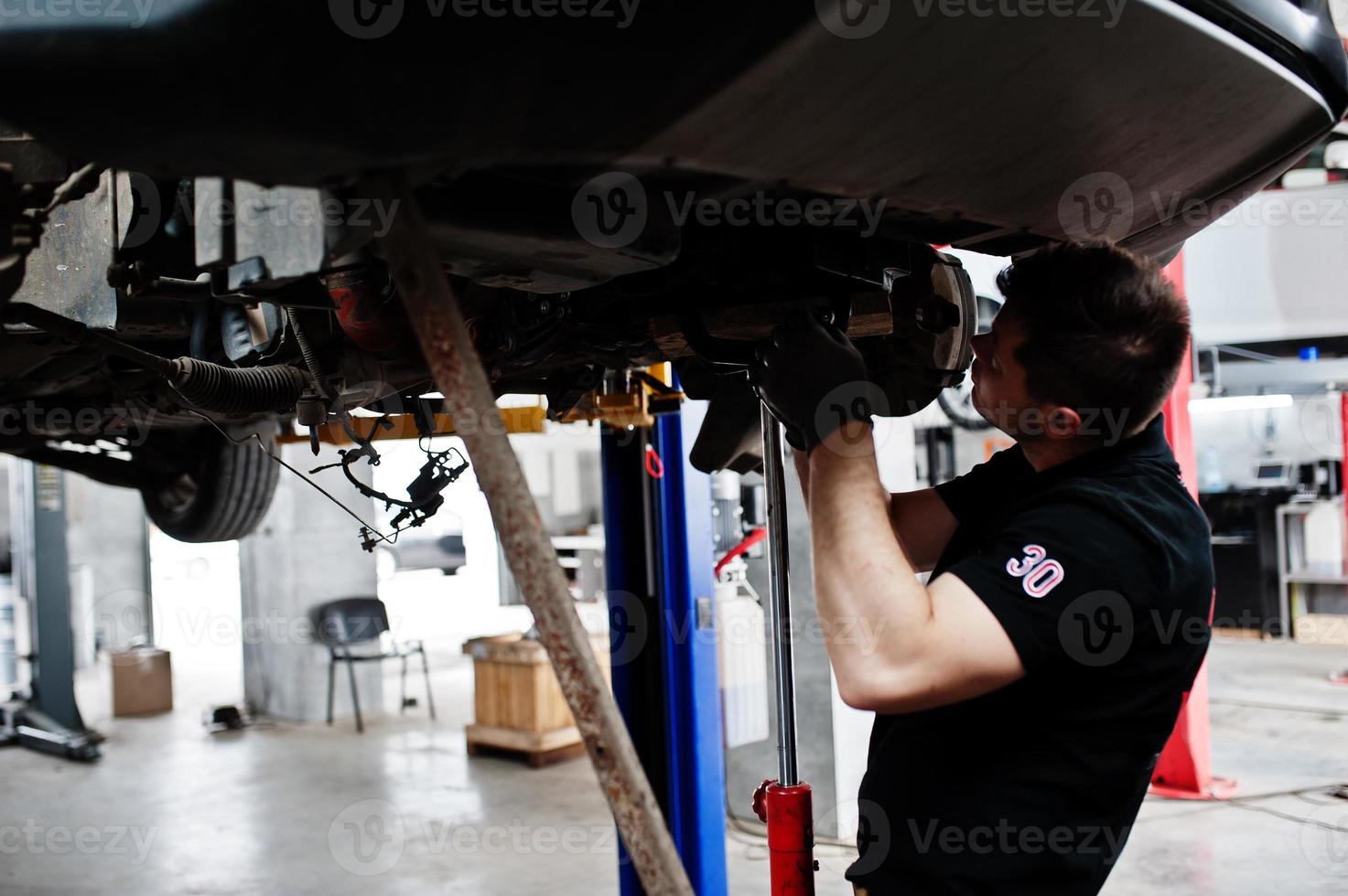 at garage service station. photo