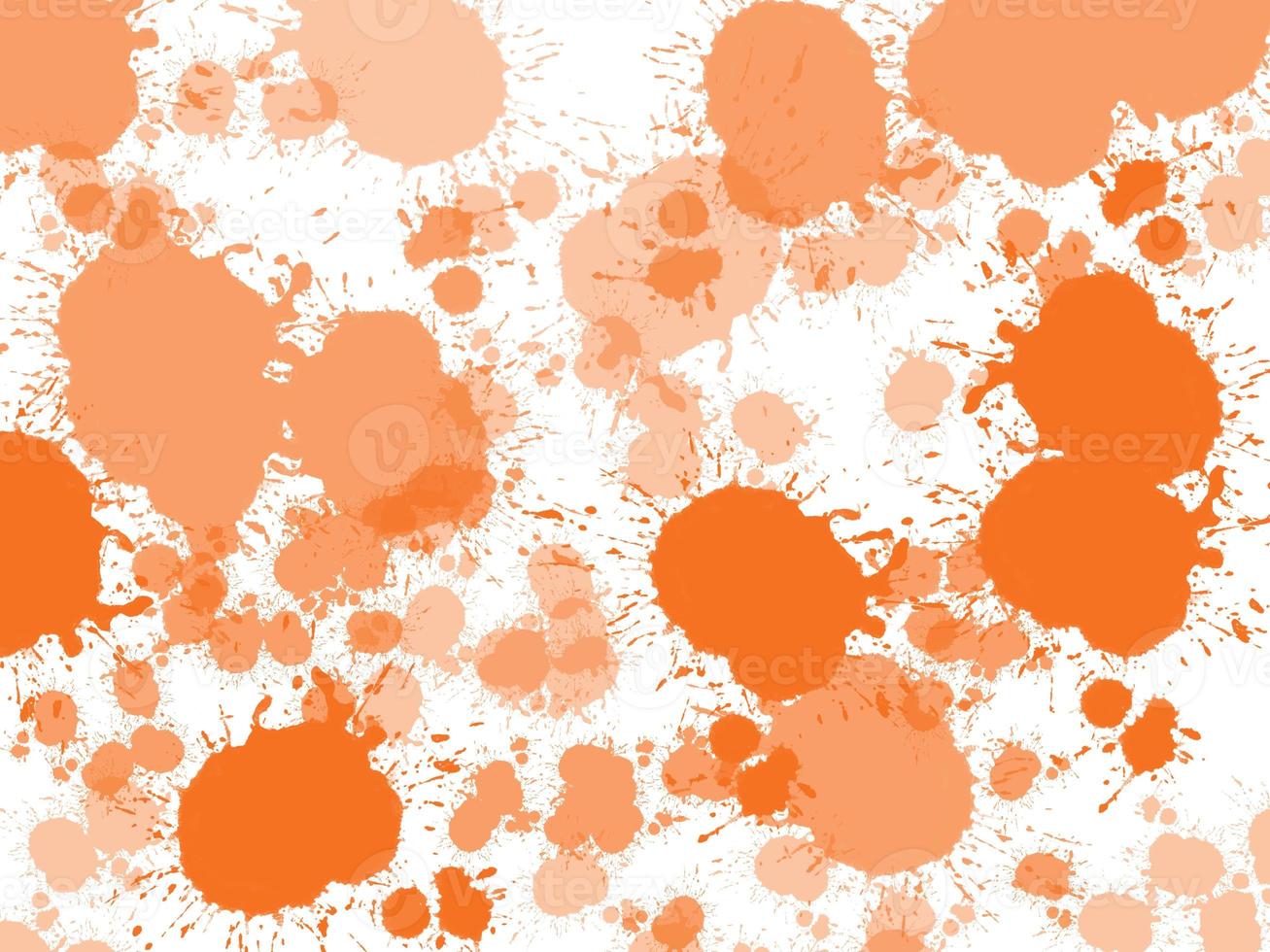 dot spread red and orange color Paint suffuse on white paper background abstract artwork Contemporary arts, Artistic paper, space for frame copy write postcard photo