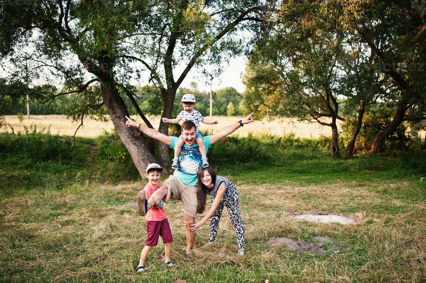 Happy young family photo