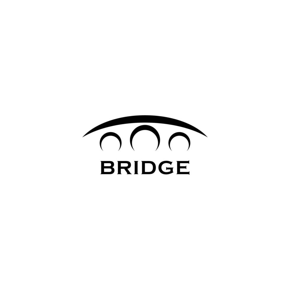 simple bridge design abstract logo vector