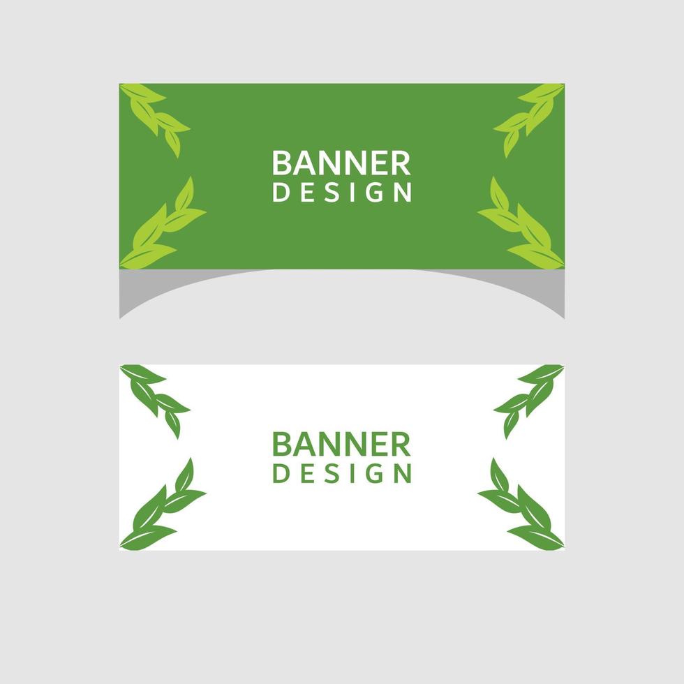 green nature banner design vector