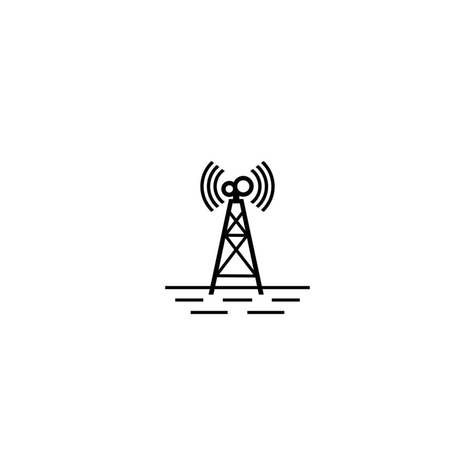 telecommunication tower design logo vector