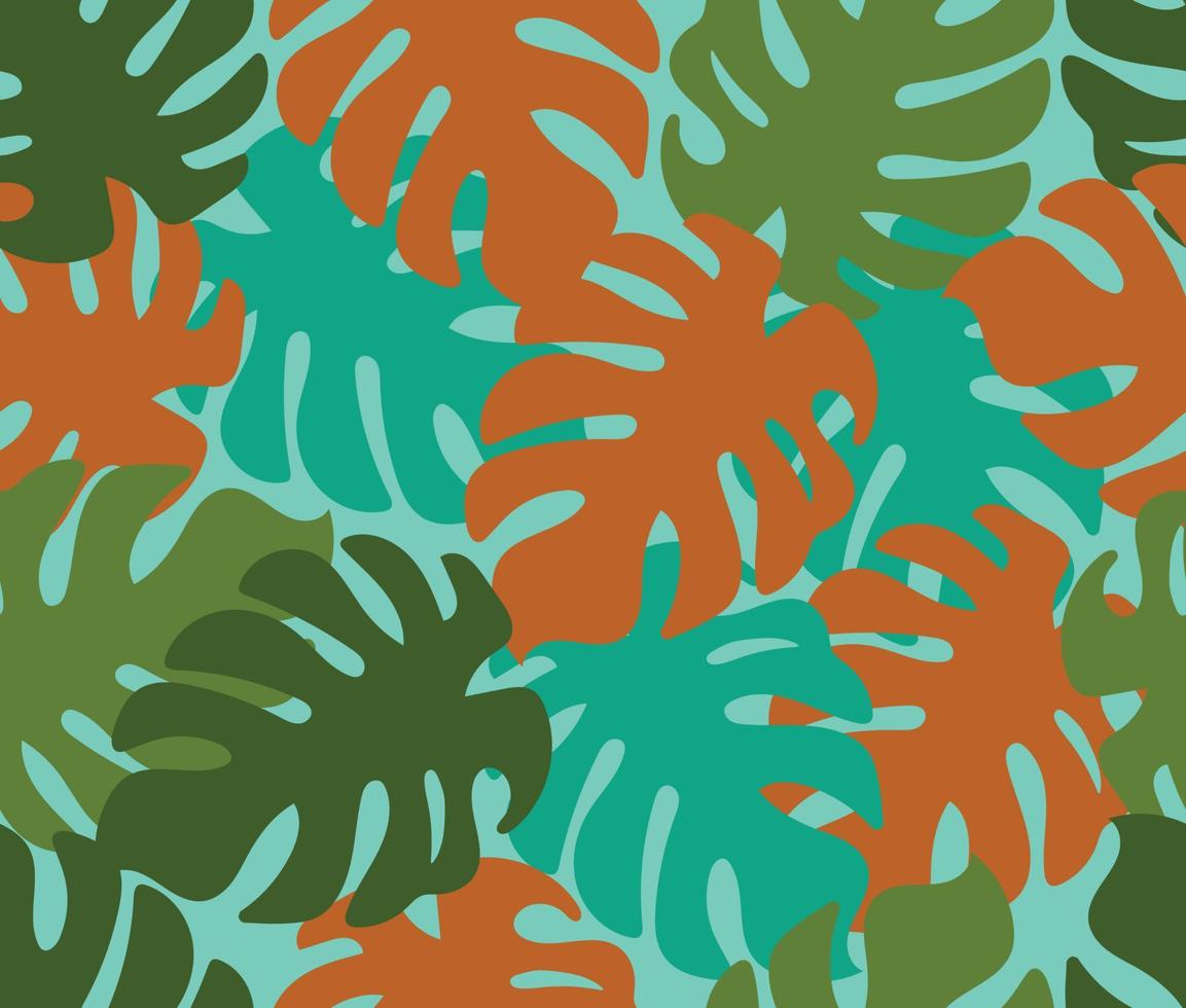 seamles pattern ornamental plant leaves for fabric design, background, template vector