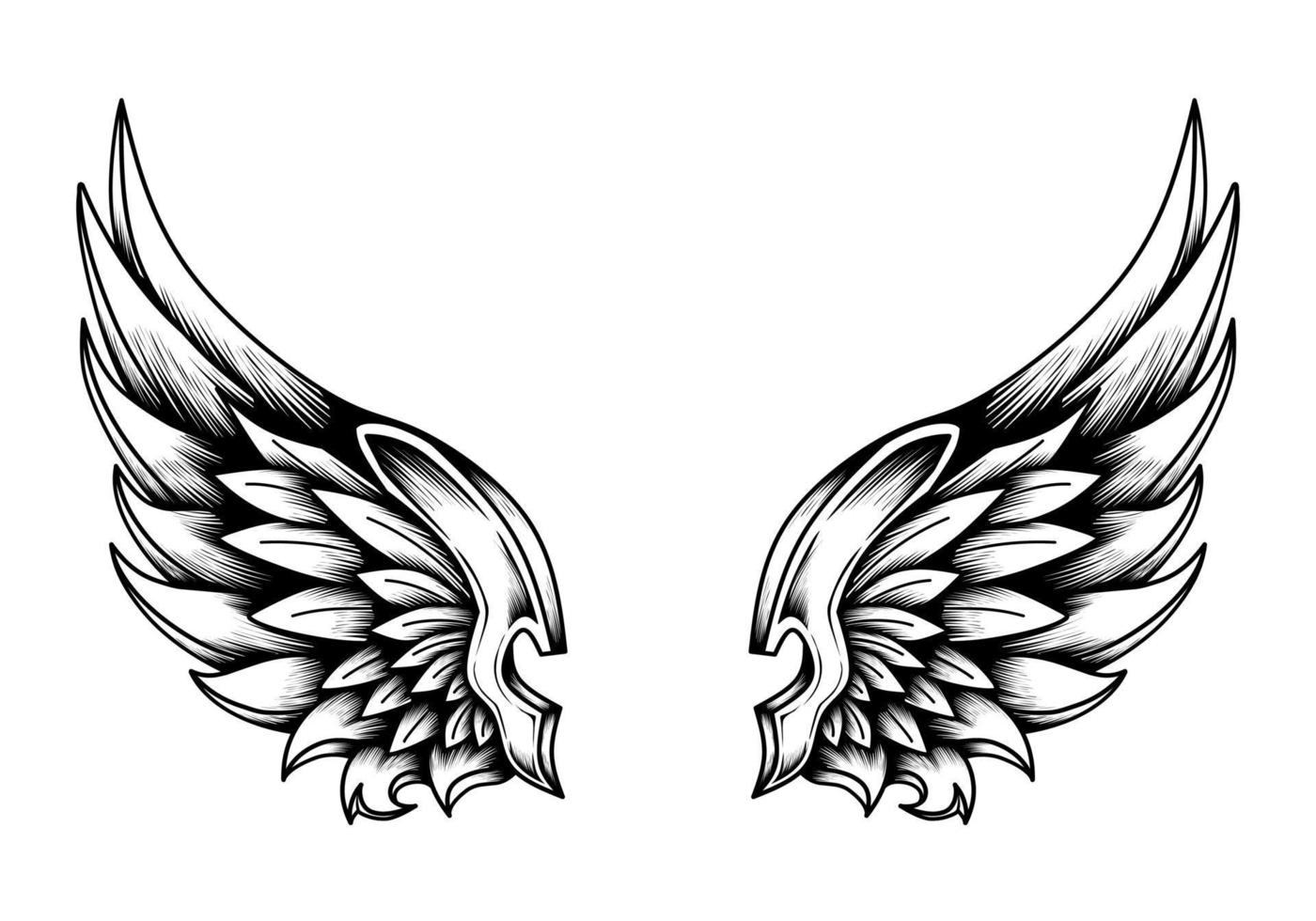 Tribal angel wings tattoo illustration 10496533 Vector Art at Vecteezy Tribal angel wings tattoo illustration 10496533 Vector Art at Vecteezy