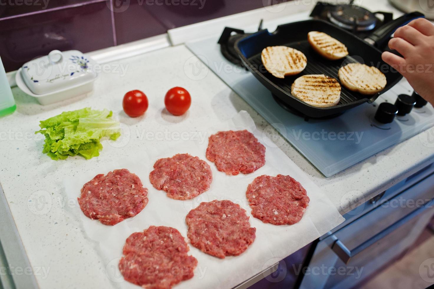 cooking at kitchen photo