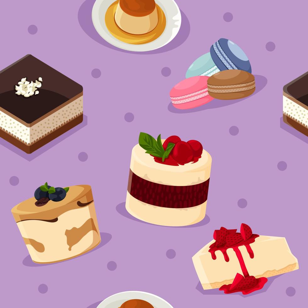 Cute Dessert Cake vector