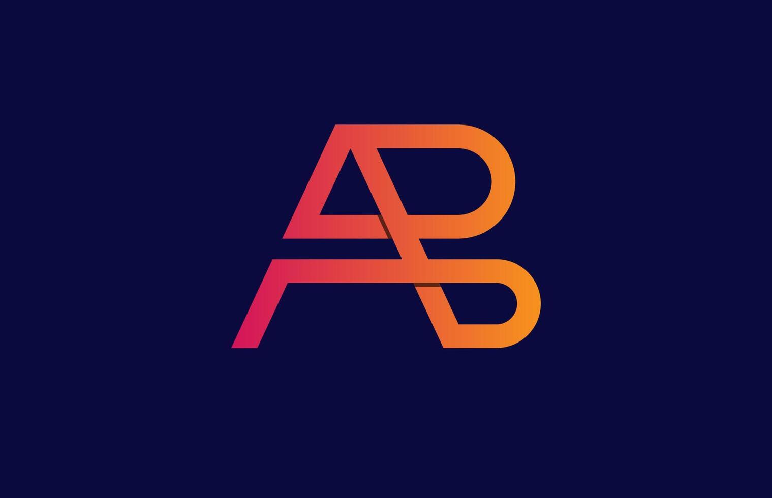 diseño de logotipo de letra ab combinada vector