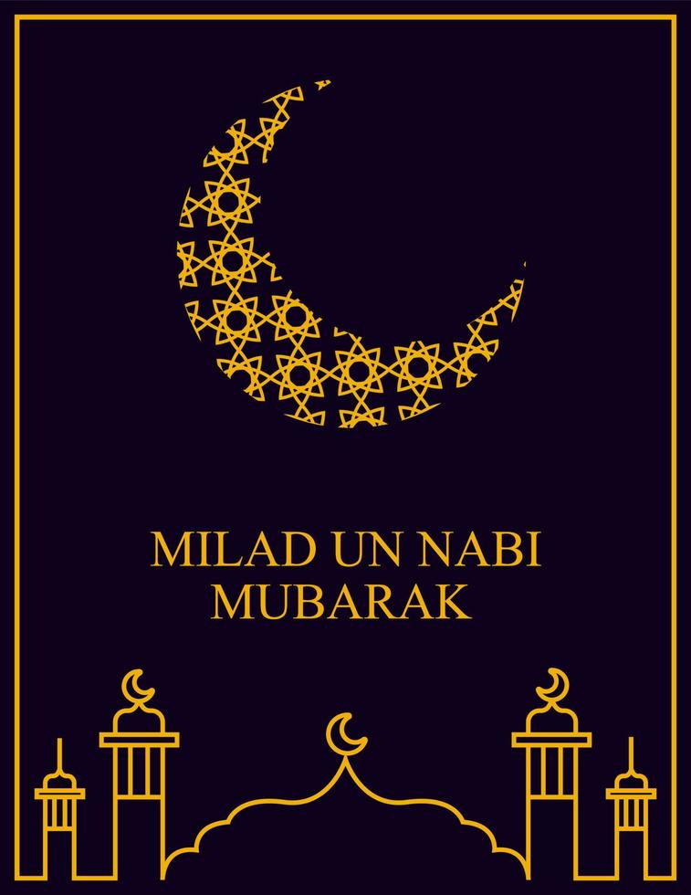 Happy eid milad un nabi mubarak. Islamic design background. Suitable for greeting card, poster and banner,Editable vector Eps 10