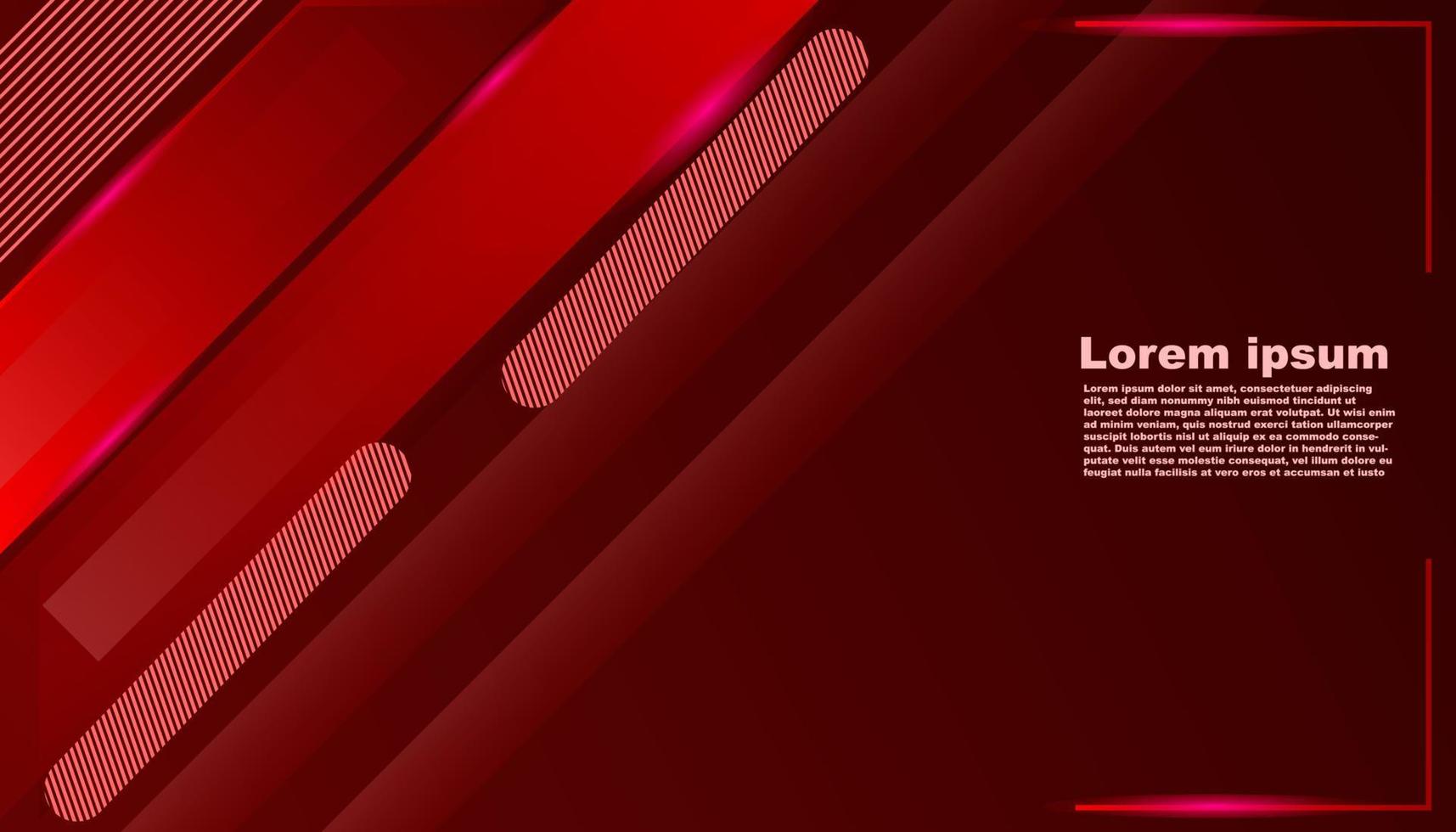 Modern dark red black white line abstract background for presentation design template. Vector illustration