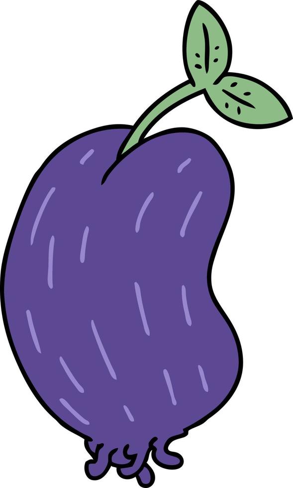 cartoon of a sprouting bean vector