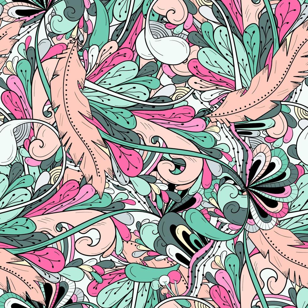 seamless background with abstract feathers vector