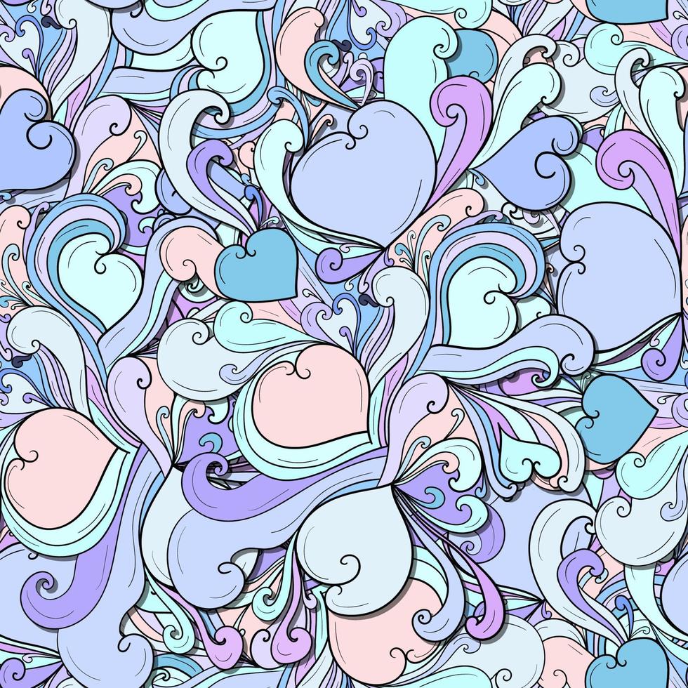 Seamless abstract background with hearts vector