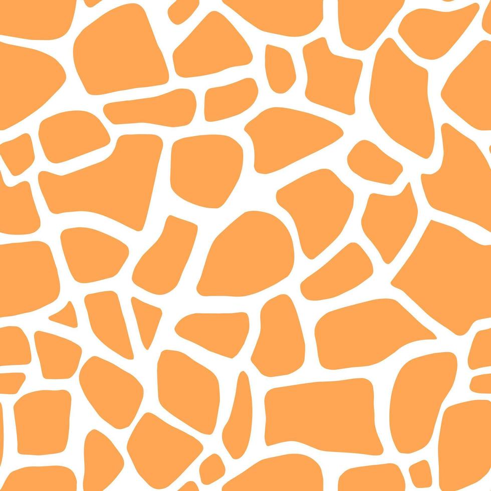 Giraffe animal skin seamless pattern. Wild nature fabric print template. Simple wallpaper design. vector