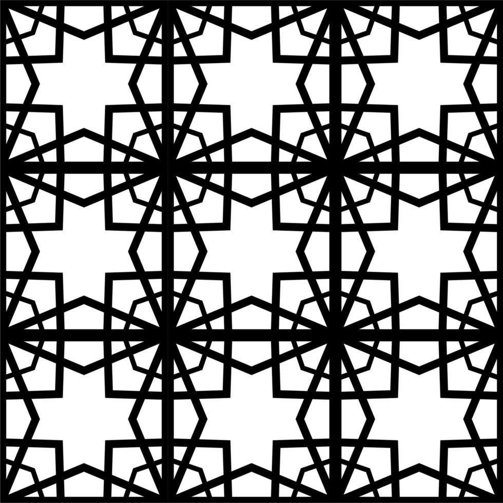 patrones geométricos sin fisuras diseño de fondo negro. patrón de arte de línea abstracta para papel tapiz vector