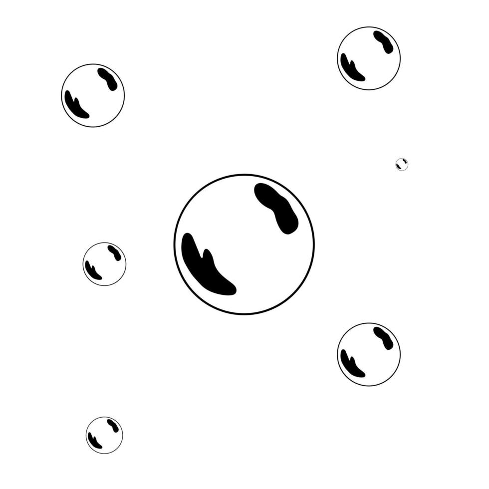 agua burbuja jabón vector icono clip art diseño plano