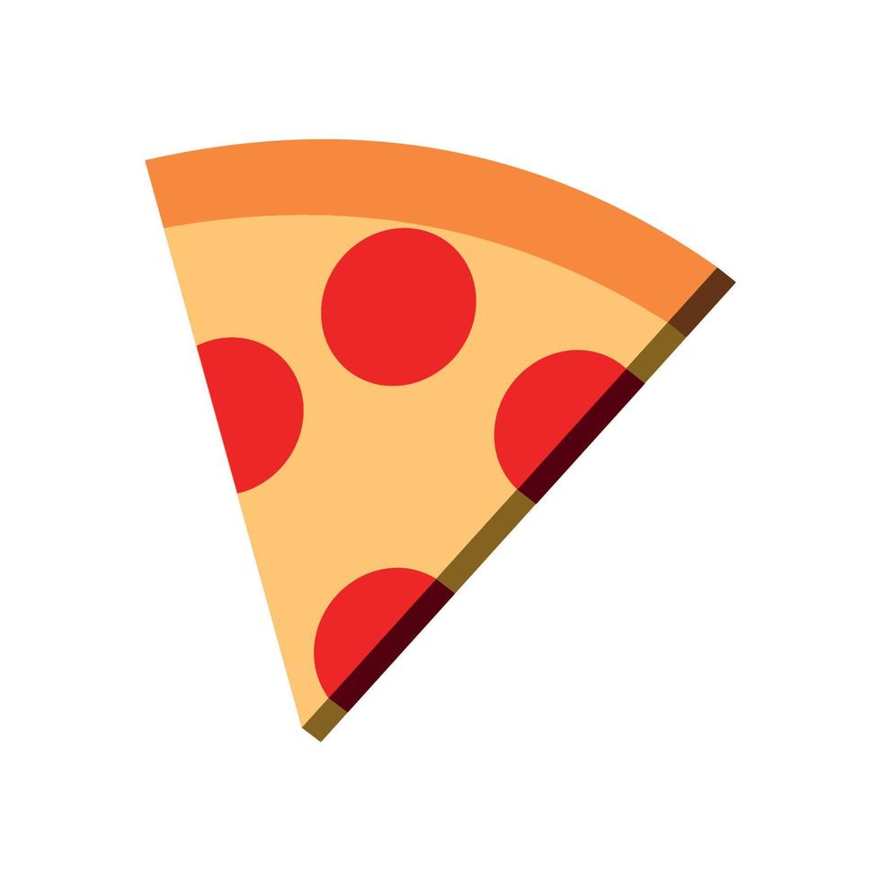 Pizza icon, vector symbol in flat, outline and isometric style
