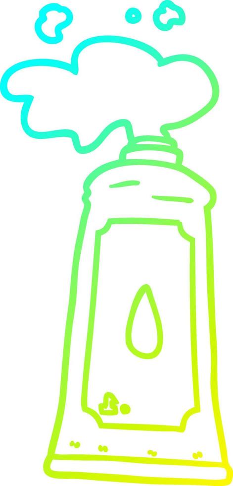 cold gradient line drawing cartoon tube of paint vector
