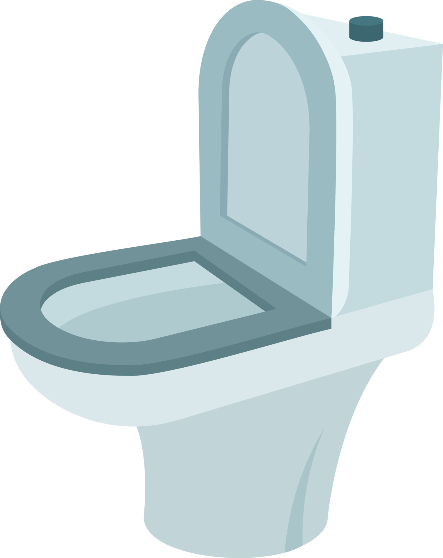 Toilet bowl semi flat color vector object. Restroom equipment. Hygiene.  Editable element. Full sized item on white. Simple cartoon style  illustration for web graphic design and animation 10503714 Vector Art at  Vecteezy