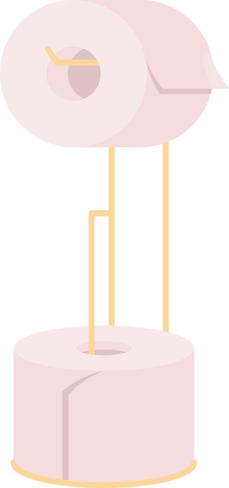 Toilet paper holder semi flat color vector object. Editable figure. Full sized item on white. Restroom equipment simple cartoon style illustration for web graphic design and animation