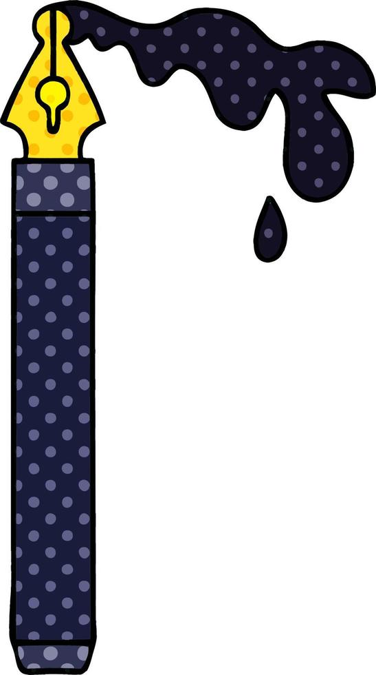 quirky comic book style cartoon ink pen vector