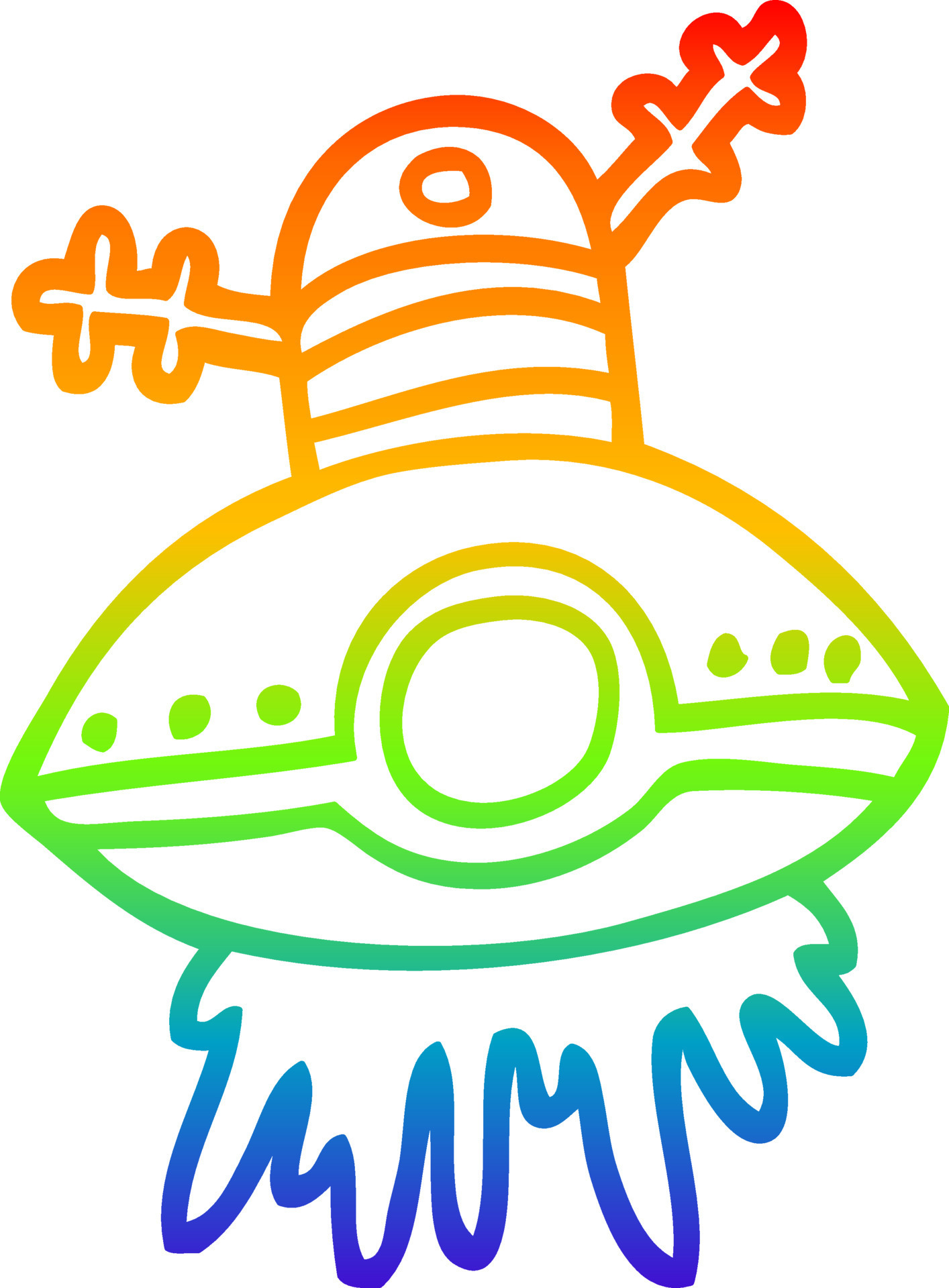 rainbow gradient line drawing cartoon alien spaceship 10503748 Vector Art at Vecteezy rainbow gradient line drawing cartoon alien spaceship 10503748 Vector Art at Vecteezy