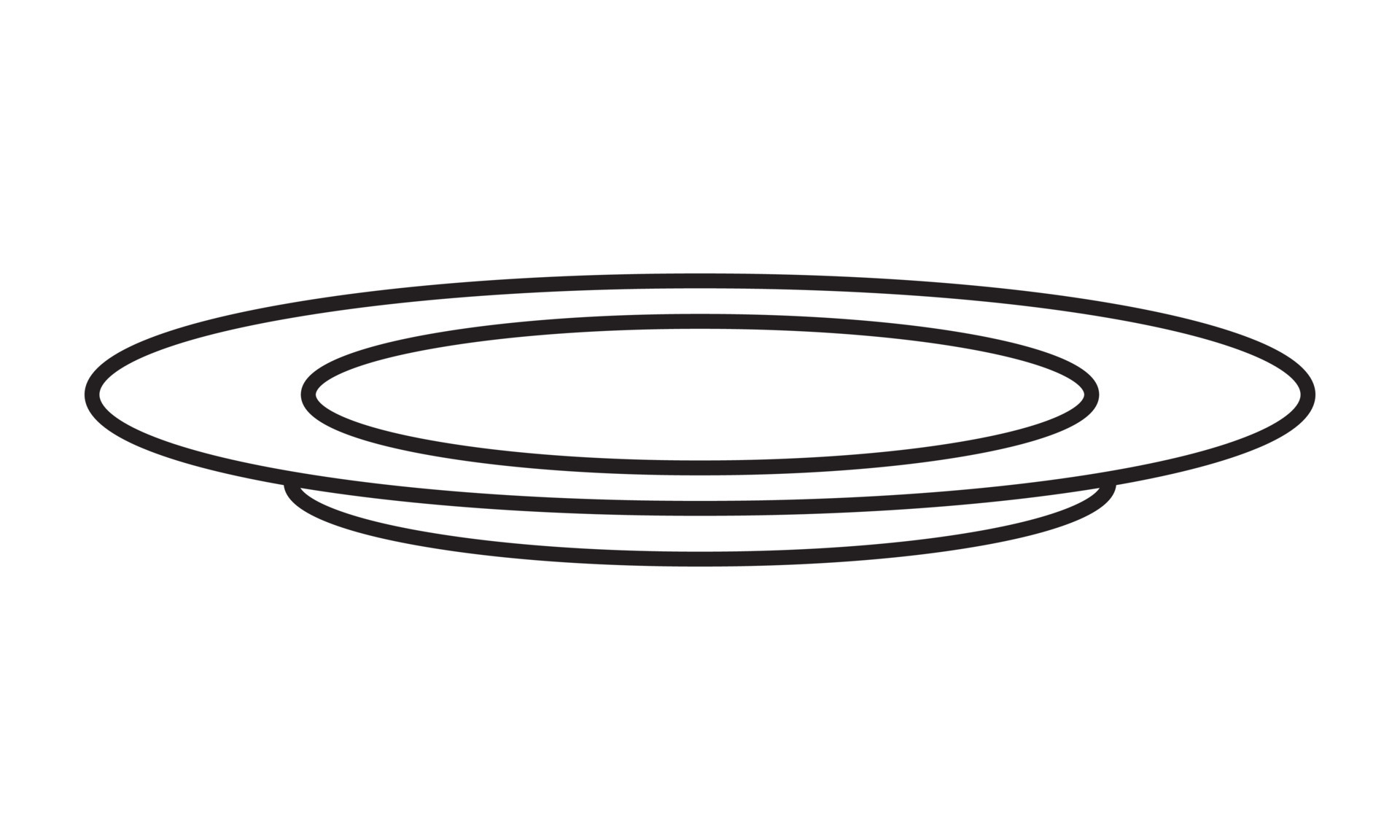 Dinner plate or dishware line art icon for apps or websites 10503804