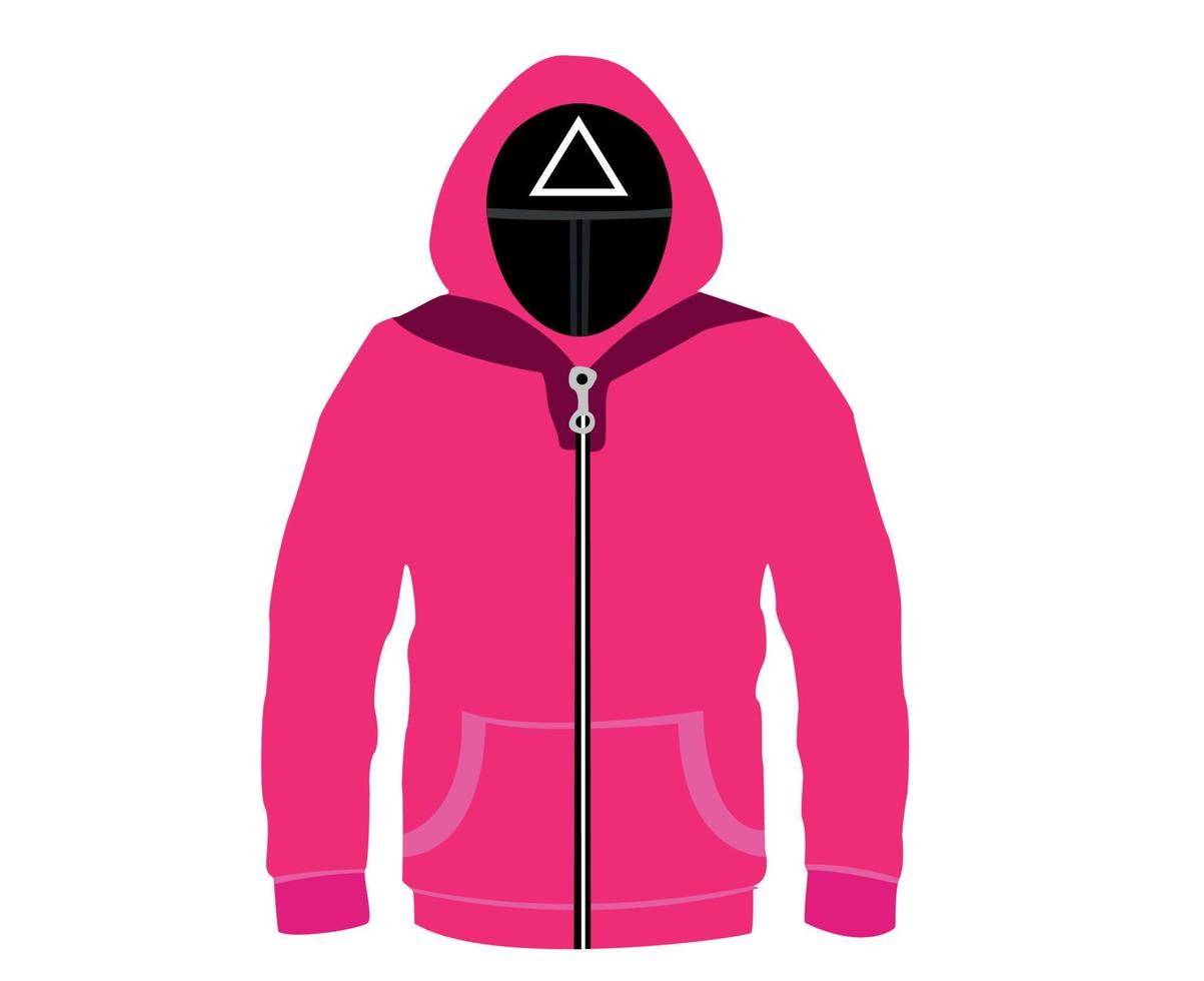 Squid game Design Clothes Pink triangle Shape Shirt South Korea Film Vector illustration graphic